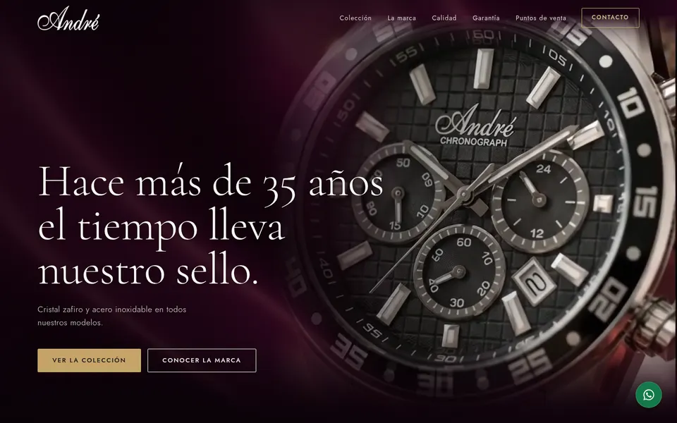 Sitio web de Relojes André